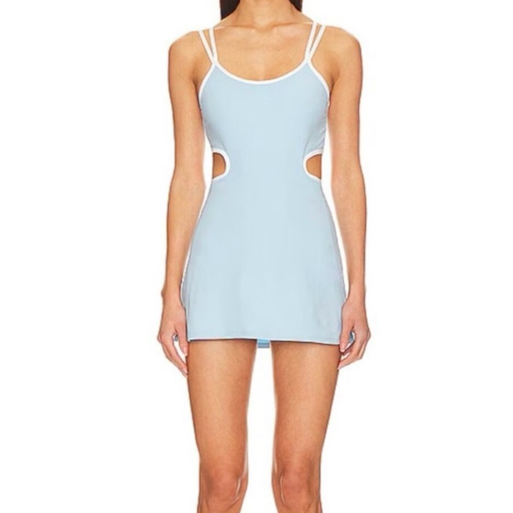 Free People Movement One More Serve Dress Womens L Light Blue NWT